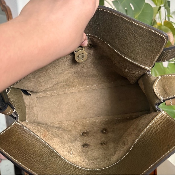 Y2K Rare Mulberry olive green Leather Shoulder Bag - Picture 9 of 10